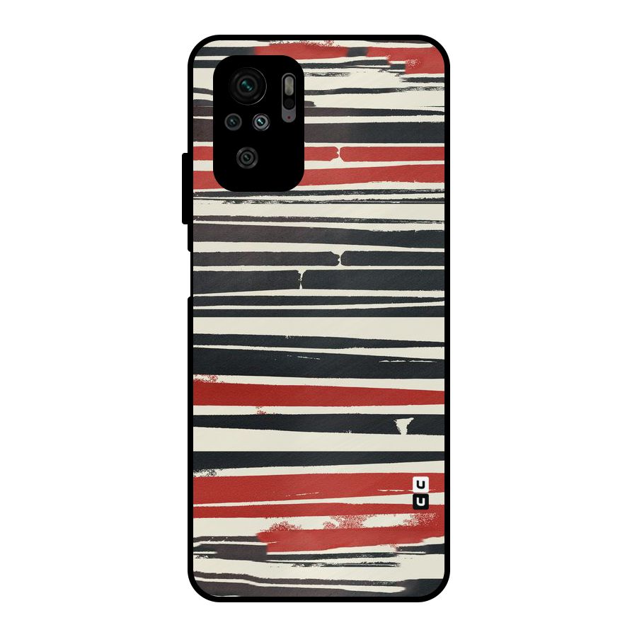 Messy Vintage Stripes Metal Back Case for Redmi Note 10S