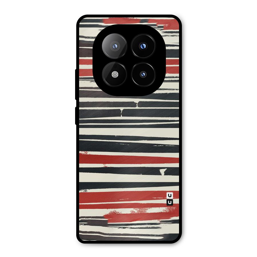 Messy Vintage Stripes Metal Back Case for Redmi Note 14 Pro Plus 5G