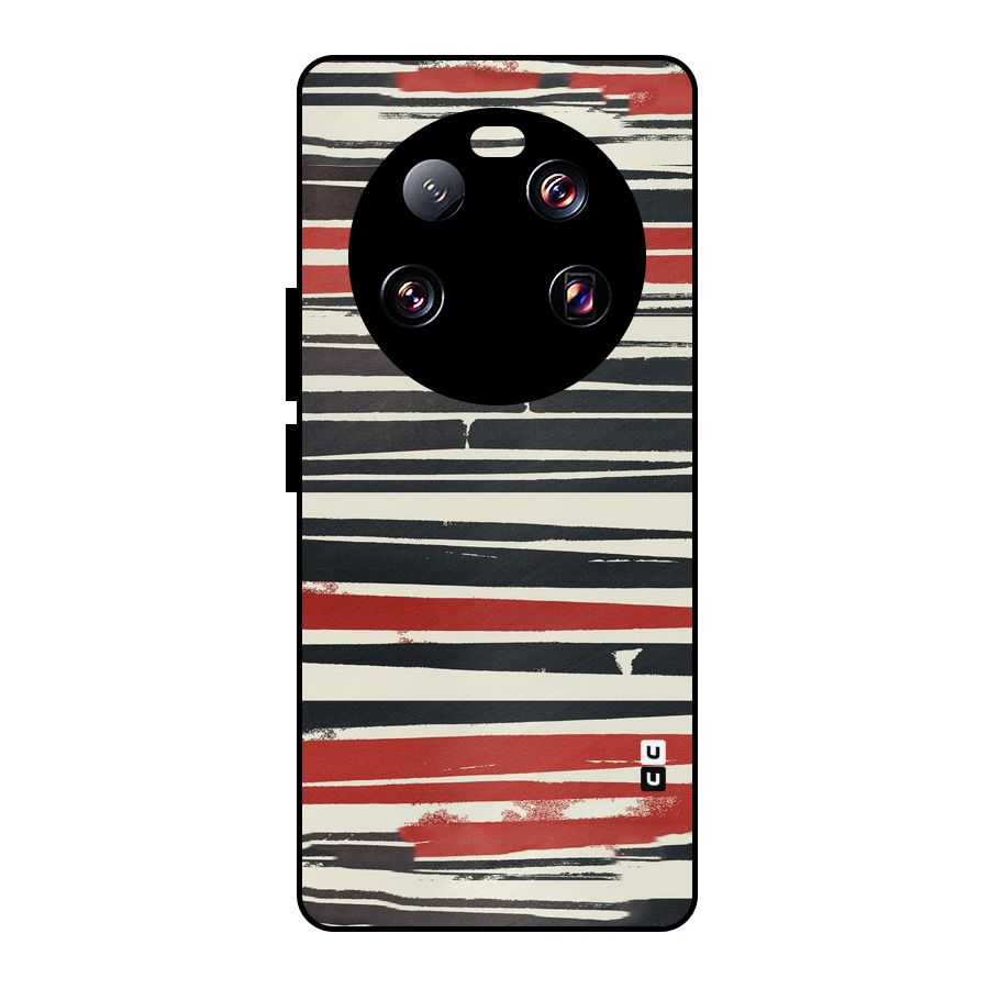 Messy Vintage Stripes Metal Back Case for Xiaomi 13 Ultra
