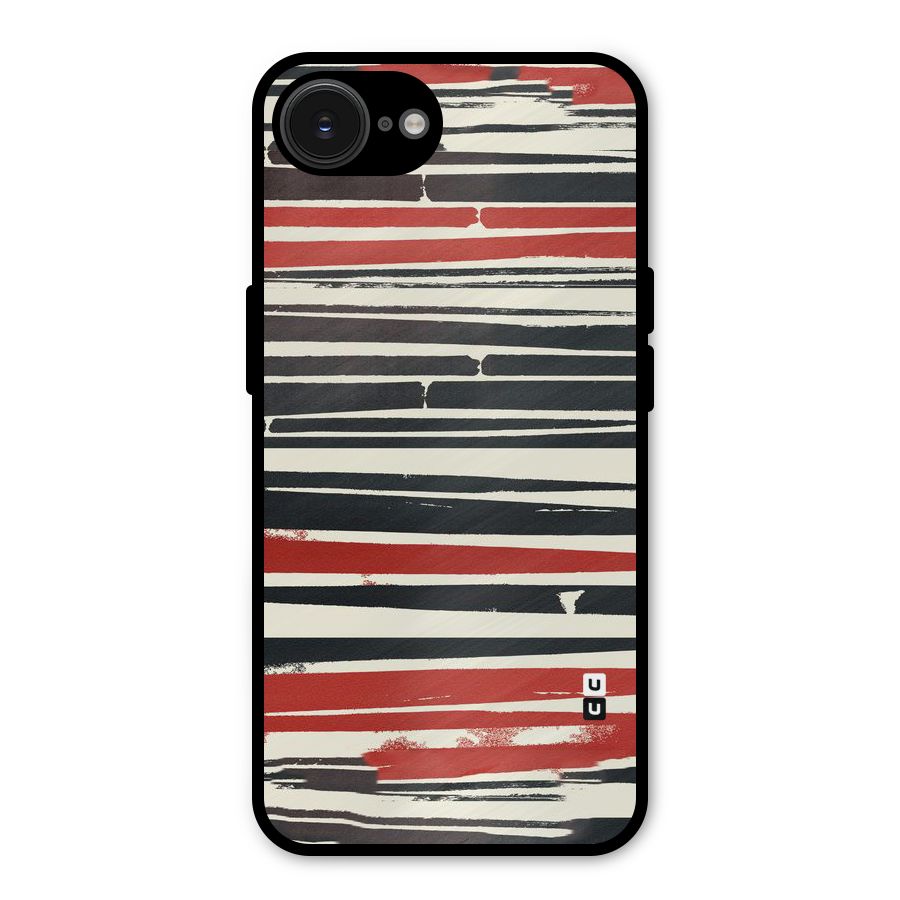 Messy Vintage Stripes Metal Back Case for iPhone 16e