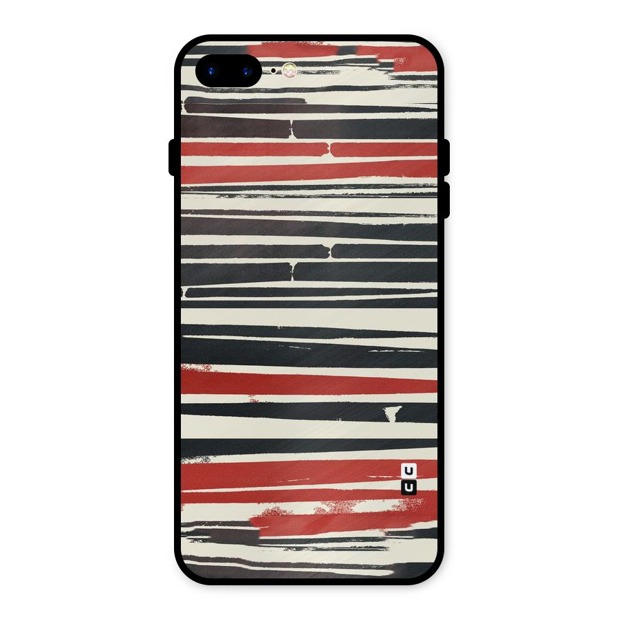 Messy Vintage Stripes Metal Back Case for iPhone 7 Plus