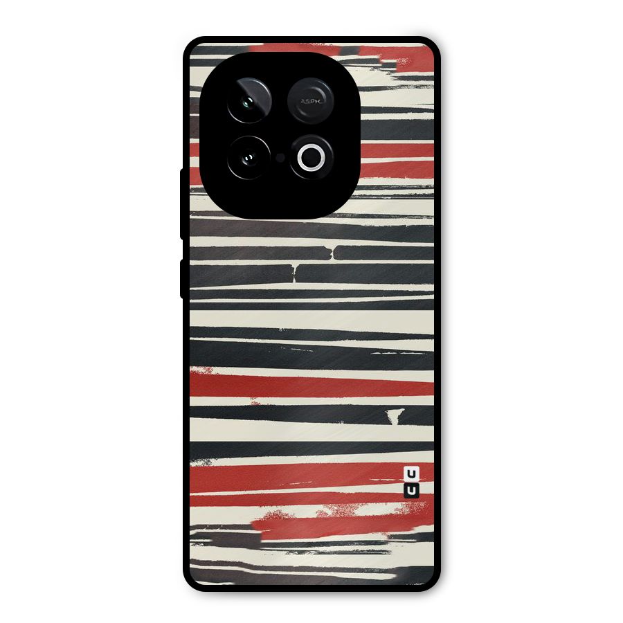 Messy Vintage Stripes Metal Back Case for iQOO Neo 10