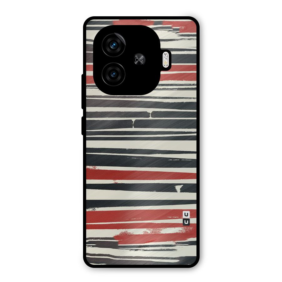 Messy Vintage Stripes Metal Back Case for iQOO Neo 10R