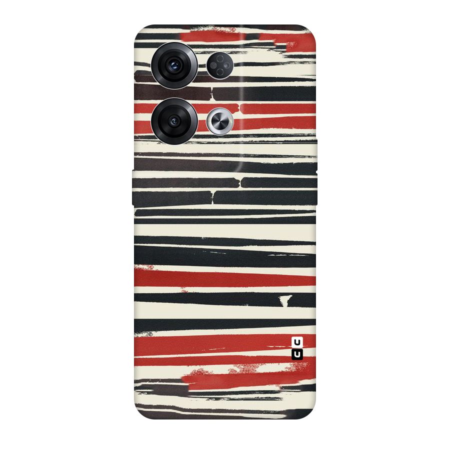 Messy Vintage Stripes Original Polycarbonate Back Case for Oppo Reno8 Pro 5G