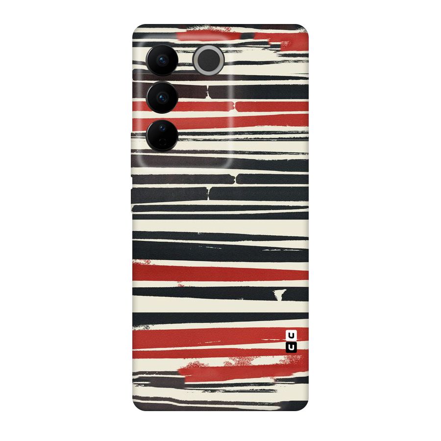 Messy Vintage Stripes Original Polycarbonate Back Case for Vivo V27