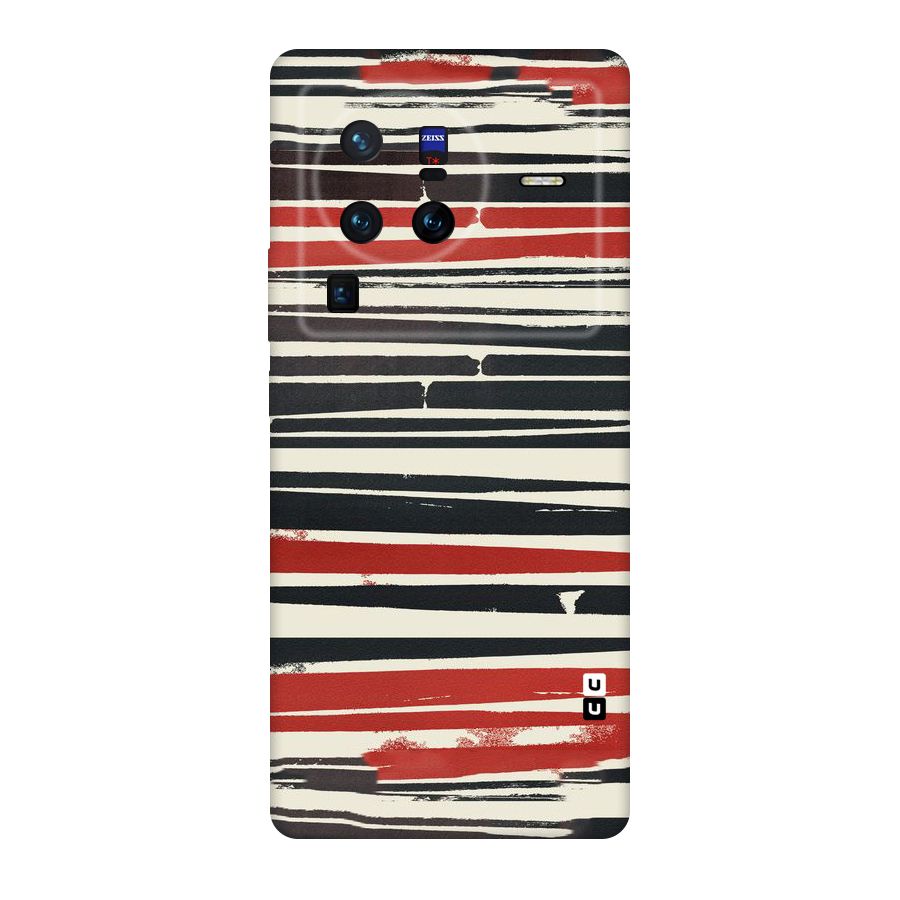 Messy Vintage Stripes Original Polycarbonate Back Case for Vivo X80