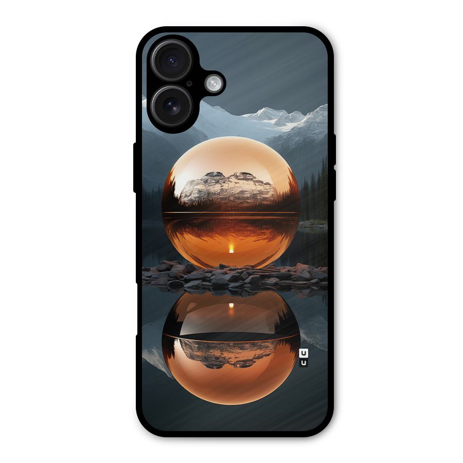 Metal Moon Metal Back Case for iPhone 16 Plus