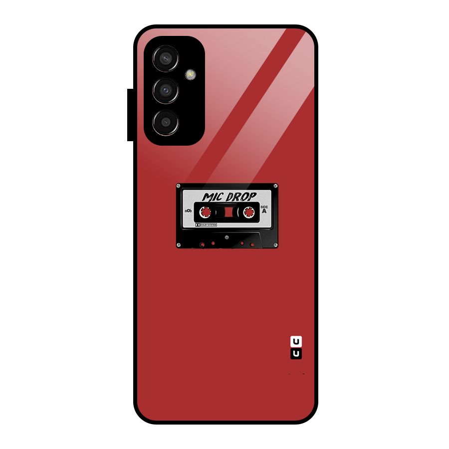 Mic Drop Cassette Minimalistic Glass Back Case for Galaxy F13