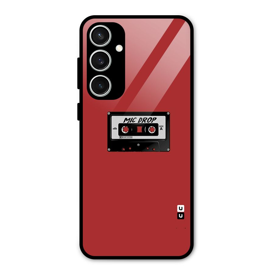Mic Drop Cassette Minimalistic Glass Back Case for Galaxy S23 FE