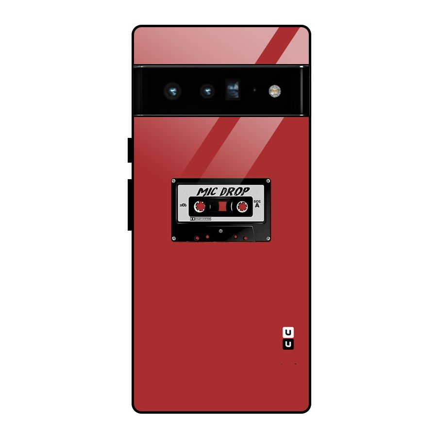 Mic Drop Cassette Minimalistic Glass Back Case for Google Pixel 6 Pro