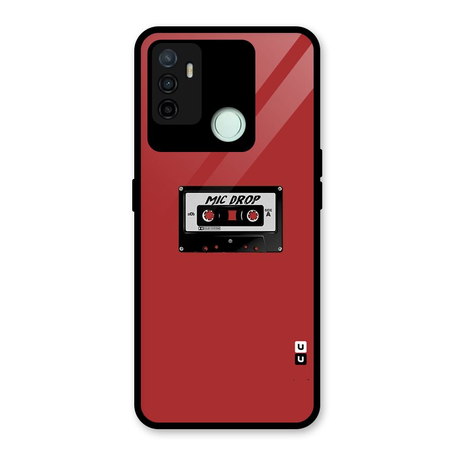 Mic Drop Cassette Minimalistic Glass Back Case for Oppo A53