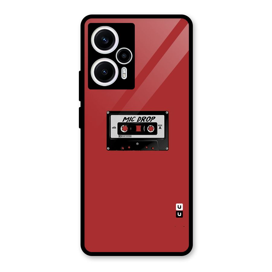 Mic Drop Cassette Minimalistic Glass Back Case for Poco F5