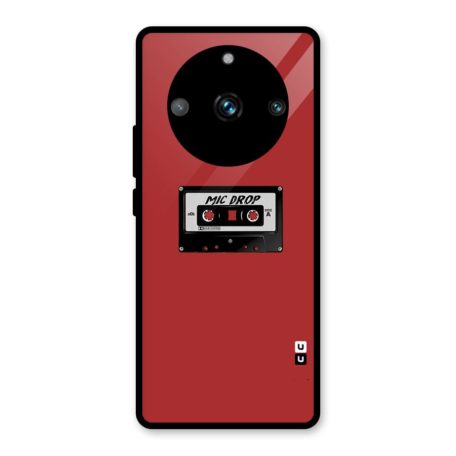 Mic Drop Cassette Minimalistic Glass Back Case for Realme 11 Pro Plus
