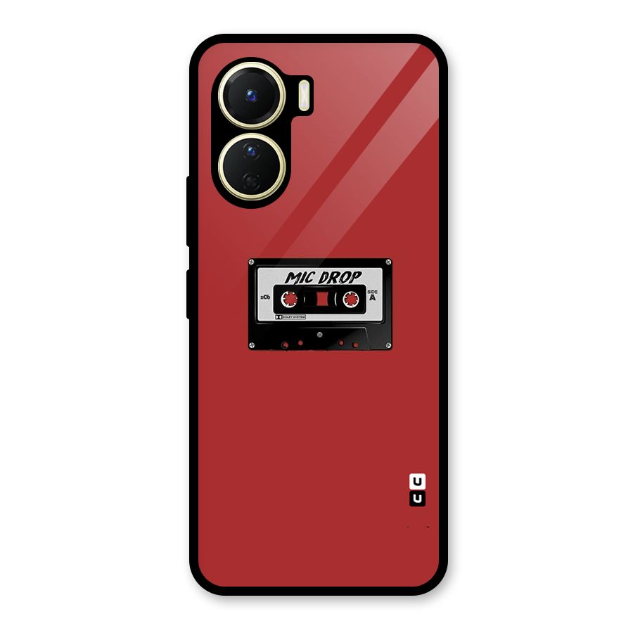 Mic Drop Cassette Minimalistic Glass Back Case for Vivo Y16