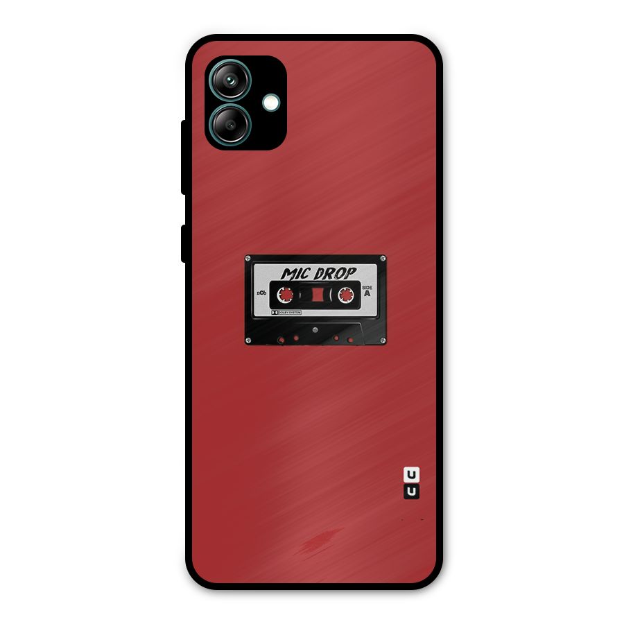 Mic Drop Cassette Minimalistic Metal Back Case for Galaxy A04