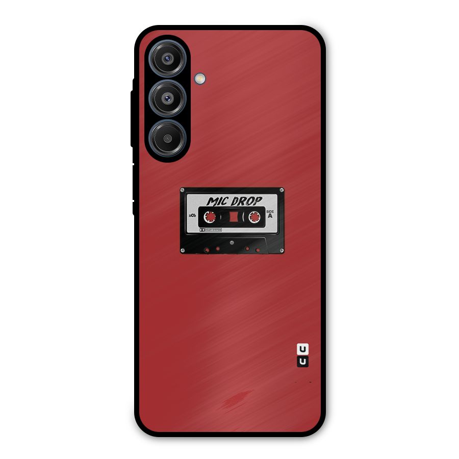 Mic Drop Cassette Minimalistic Metal Back Case for Galaxy A16 5G