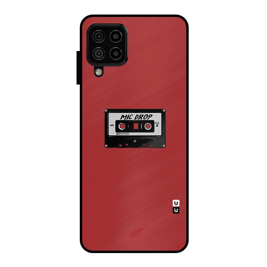 Mic Drop Cassette Minimalistic Metal Back Case for Galaxy A22 4G