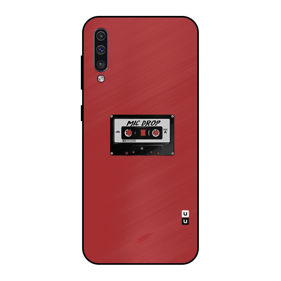 Mic Drop Cassette Minimalistic Metal Back Case for Galaxy A30s
