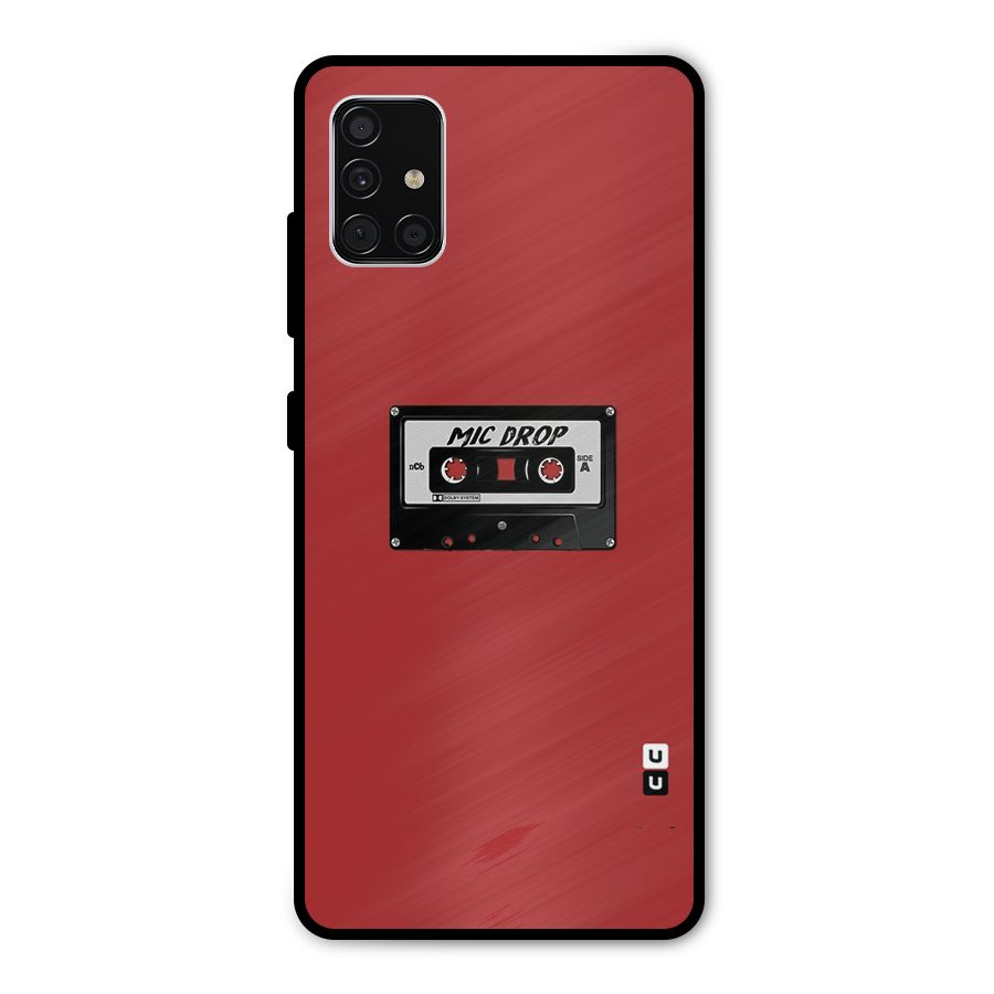 Mic Drop Cassette Minimalistic Metal Back Case for Galaxy A51