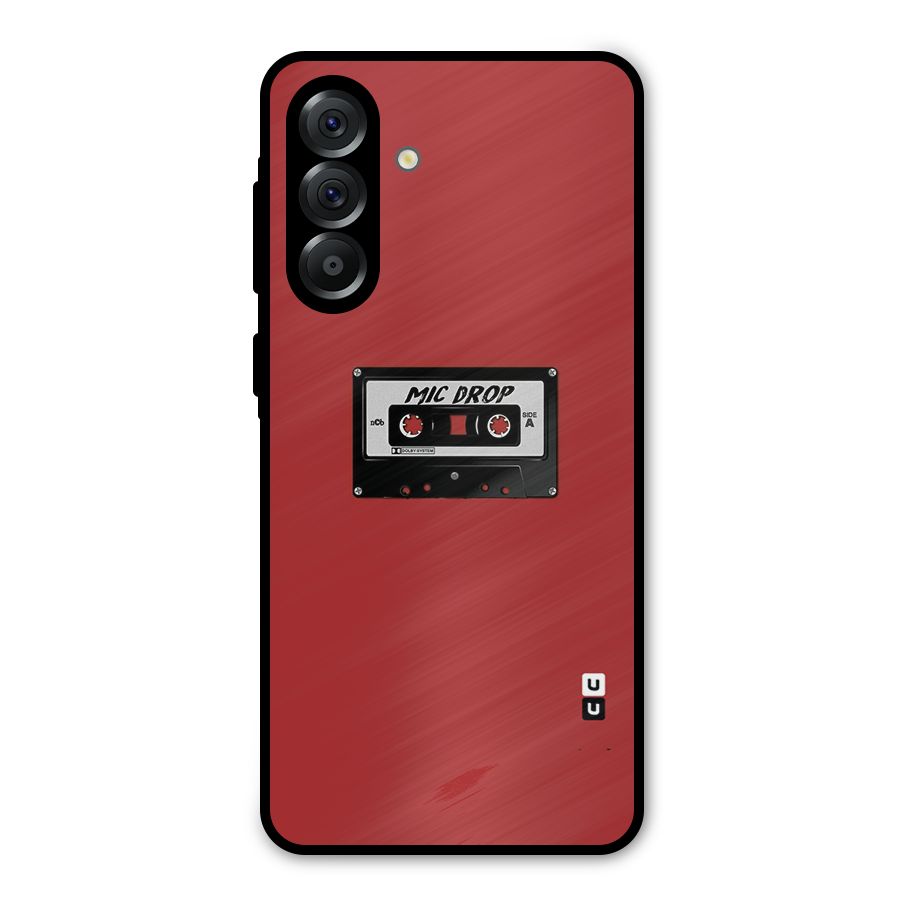 Mic Drop Cassette Minimalistic Metal Back Case for Galaxy A56