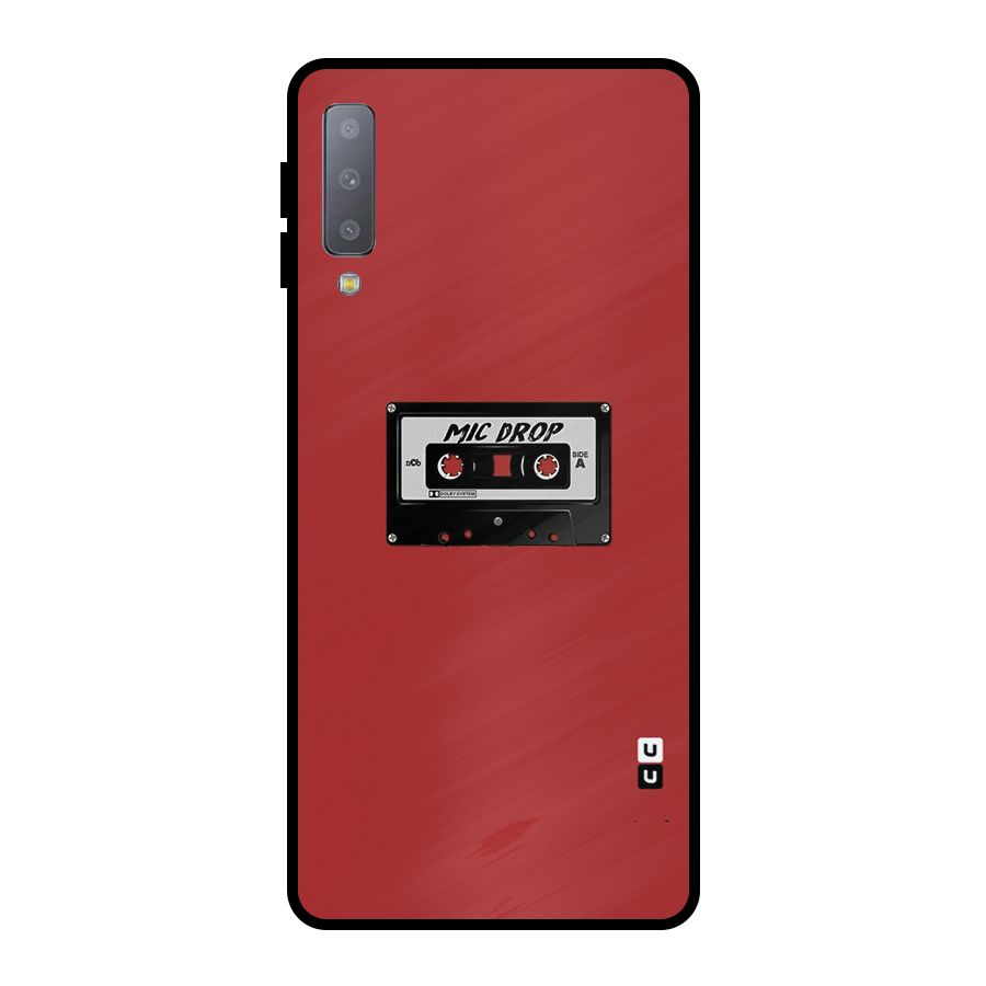 Mic Drop Cassette Minimalistic Metal Back Case for Galaxy A7 (2018)