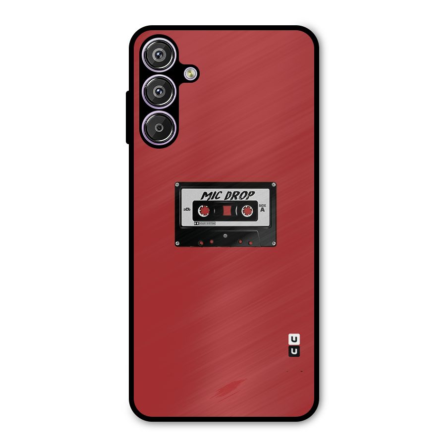 Mic Drop Cassette Minimalistic Metal Back Case for Galaxy M15