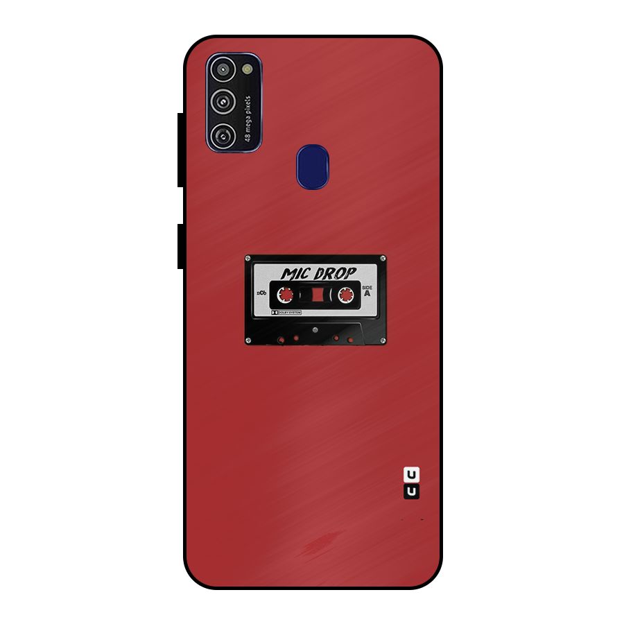 Mic Drop Cassette Minimalistic Metal Back Case for Galaxy M30s