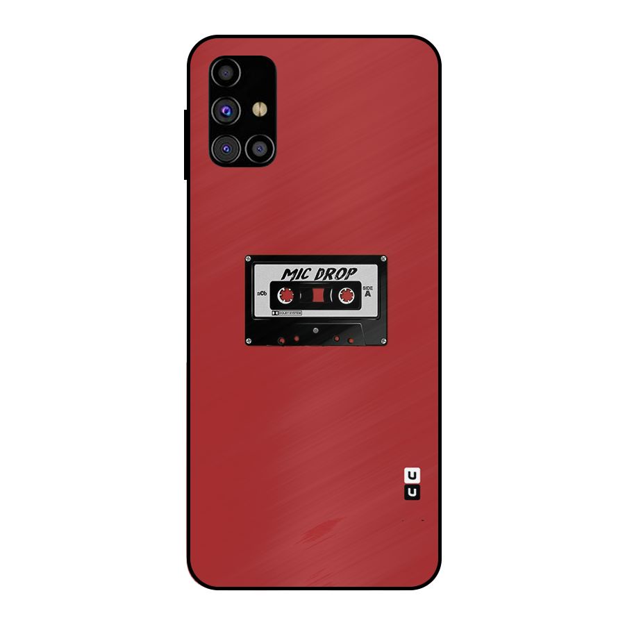 Mic Drop Cassette Minimalistic Metal Back Case for Galaxy M31s