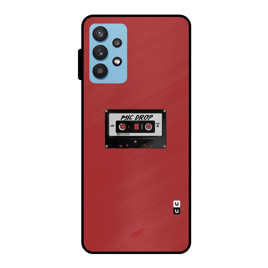 Mic Drop Cassette Minimalistic Metal Back Case for Galaxy M32 5G
