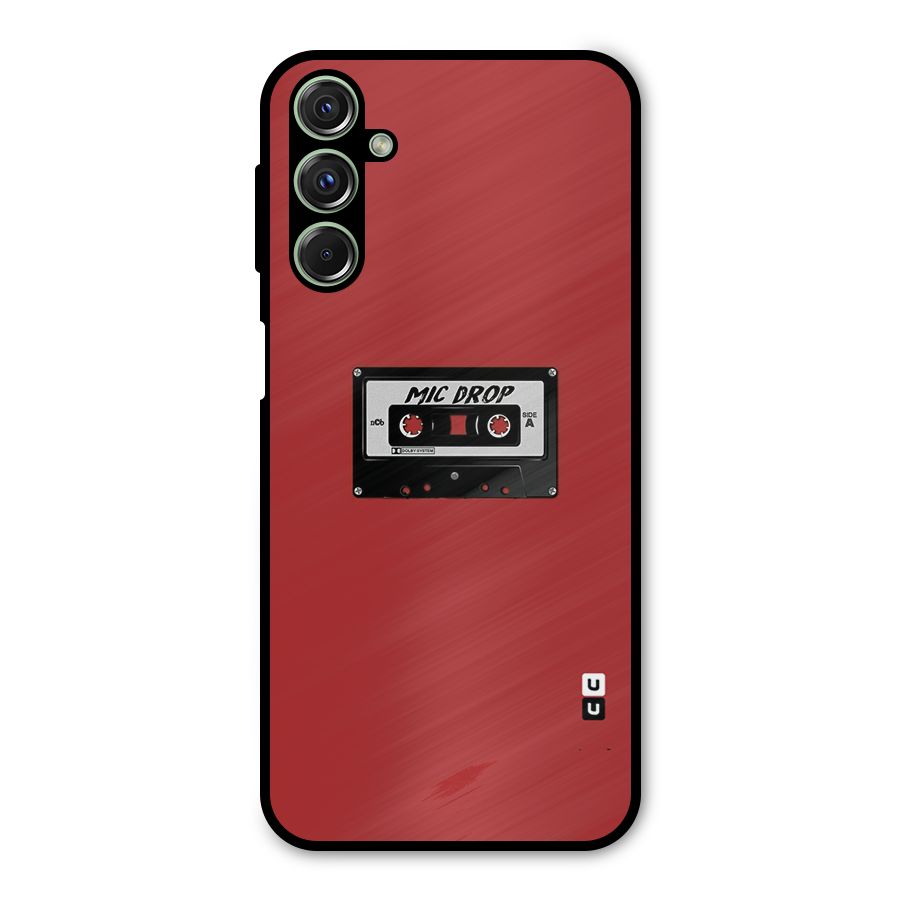 Mic Drop Cassette Minimalistic Metal Back Case for Galaxy M34