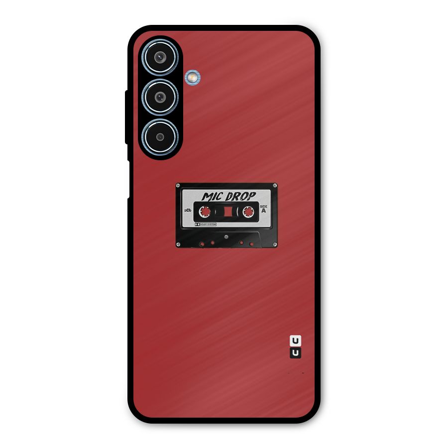 Mic Drop Cassette Minimalistic Metal Back Case for Galaxy M35
