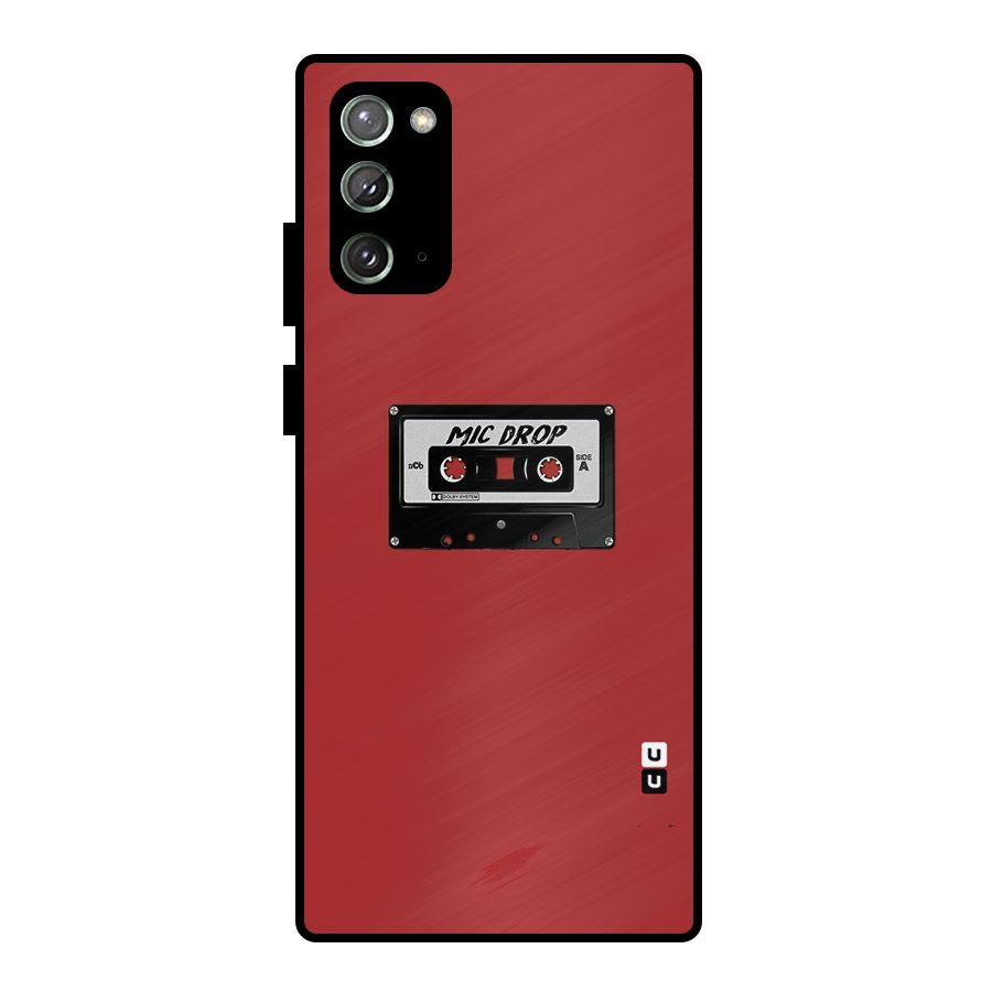 Mic Drop Cassette Minimalistic Metal Back Case for Galaxy Note 20