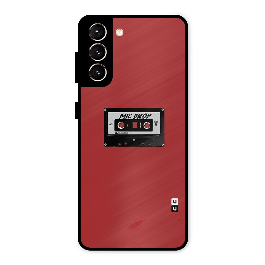 Mic Drop Cassette Minimalistic Metal Back Case for Galaxy S21 5G