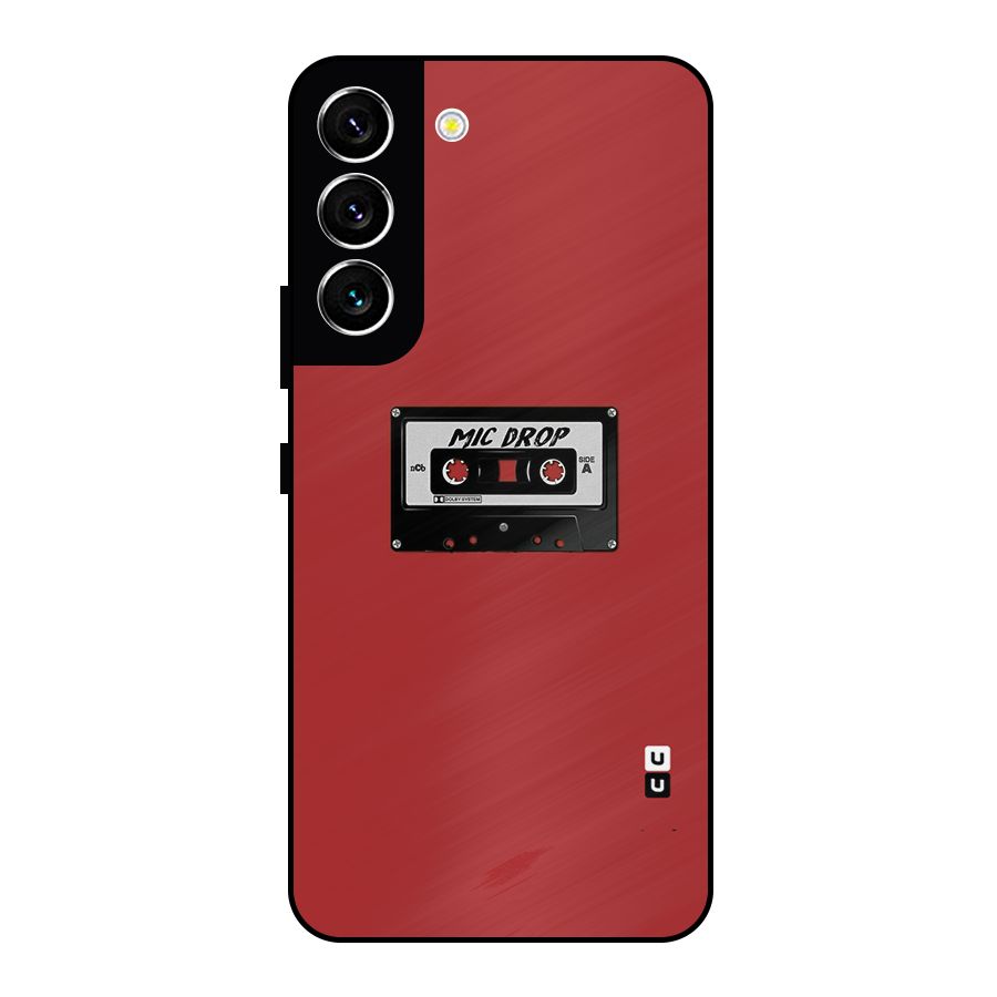 Mic Drop Cassette Minimalistic Metal Back Case for Galaxy S22 5G