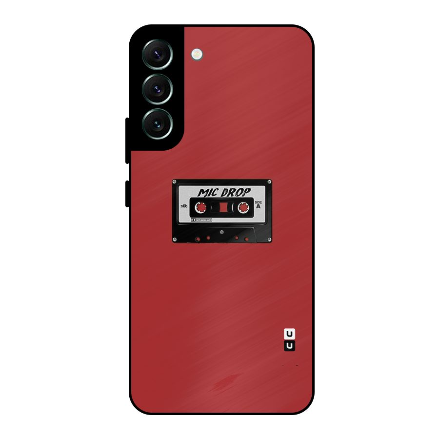 Mic Drop Cassette Minimalistic Metal Back Case for Galaxy S22 Plus 5G