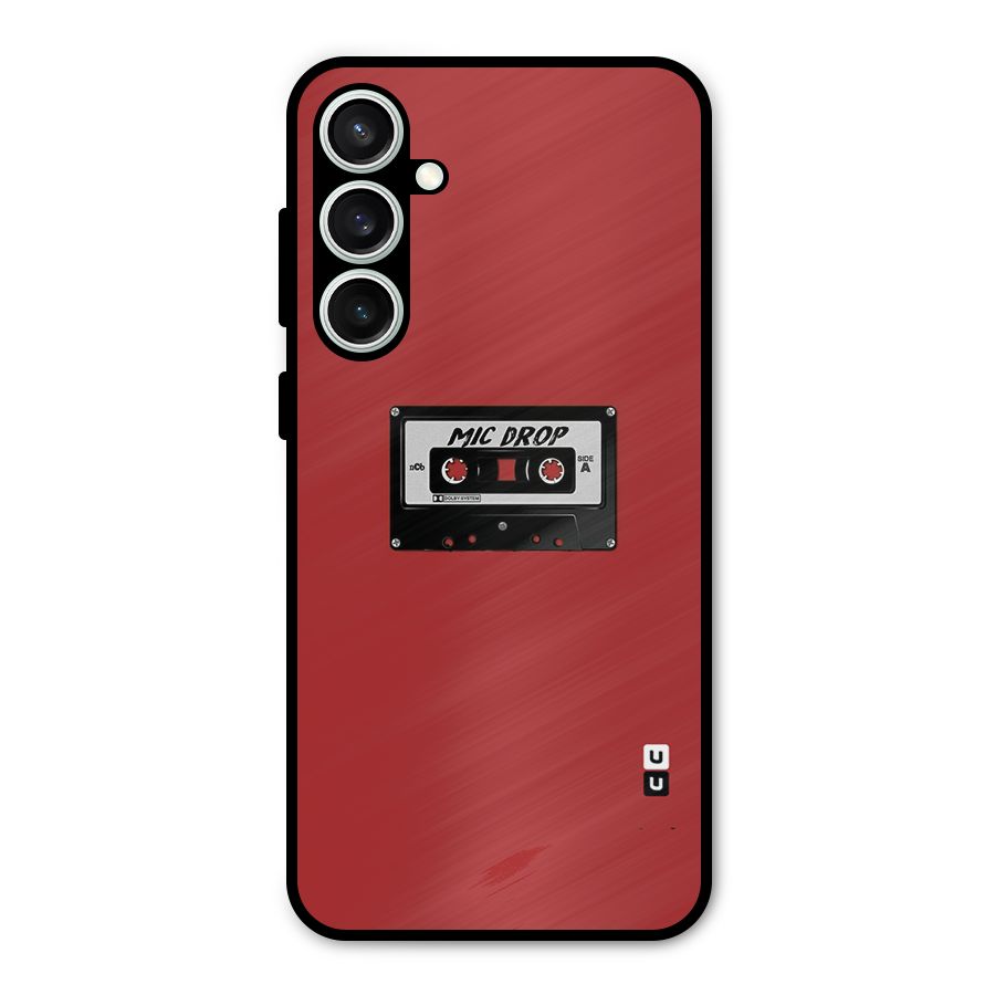 Mic Drop Cassette Minimalistic Metal Back Case for Galaxy S23 FE
