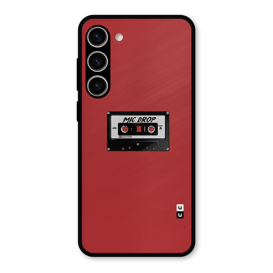 Mic Drop Cassette Minimalistic Metal Back Case for Galaxy S23 Plus