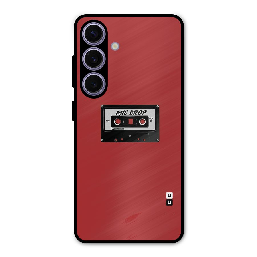 Mic Drop Cassette Minimalistic Metal Back Case for Galaxy S24