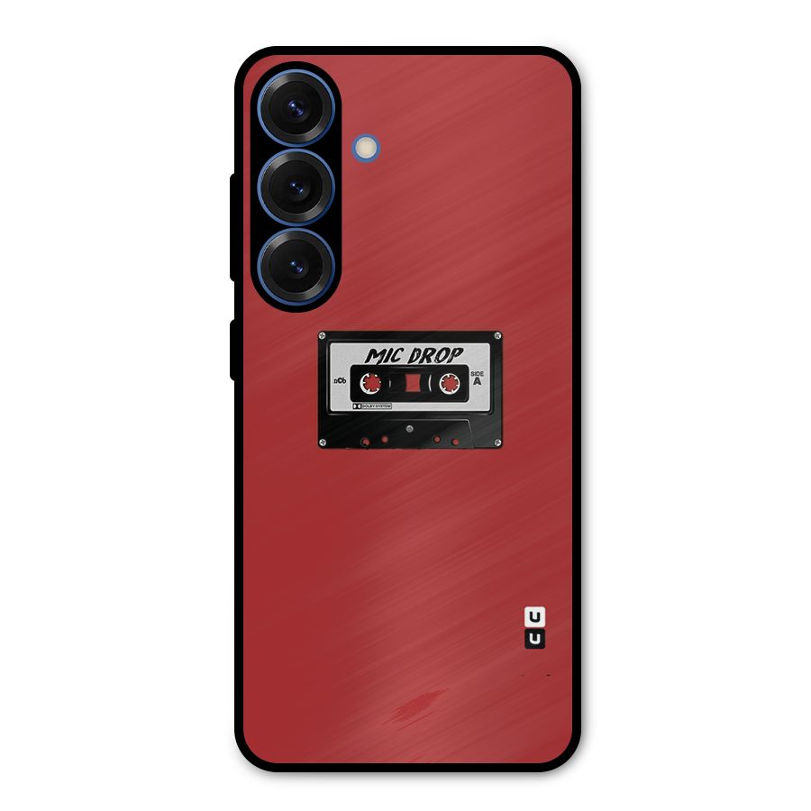 Mic Drop Cassette Minimalistic Metal Back Case for Galaxy S25