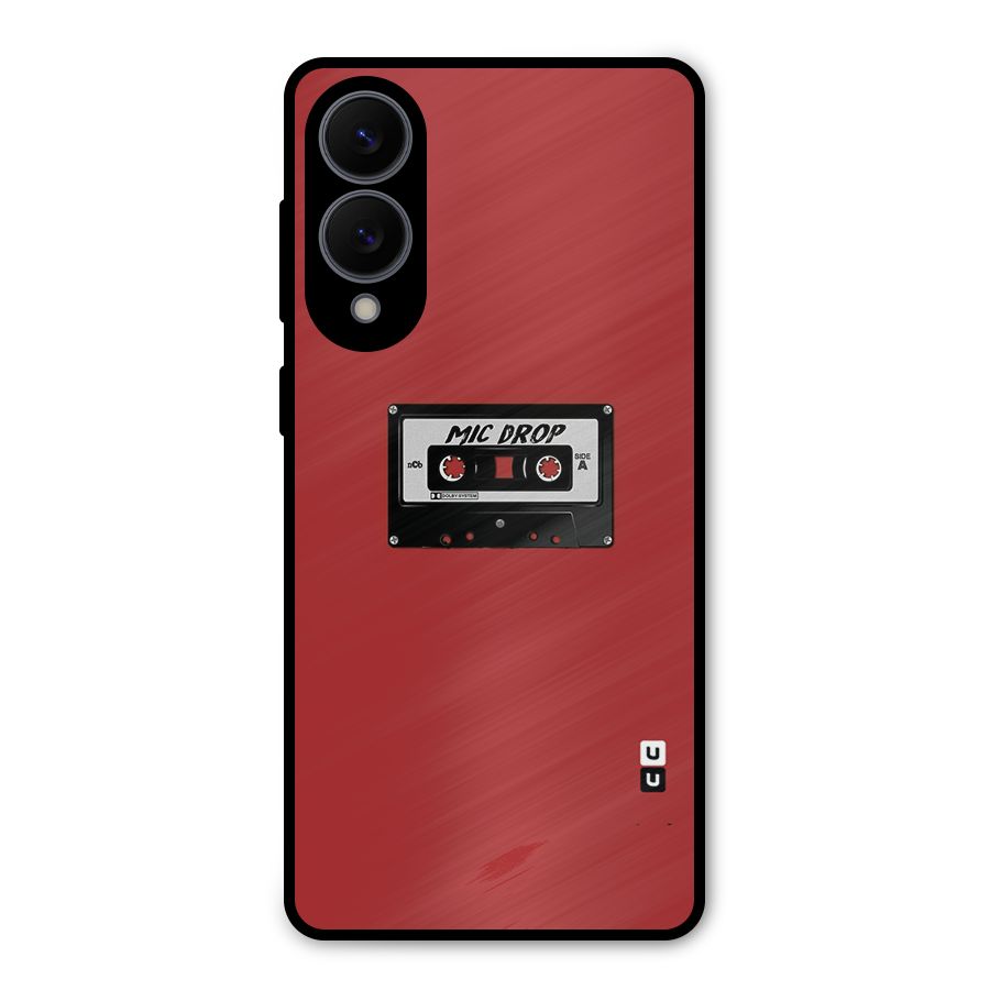 Mic Drop Cassette Minimalistic Metal Back Case for Galaxy S25 Edge