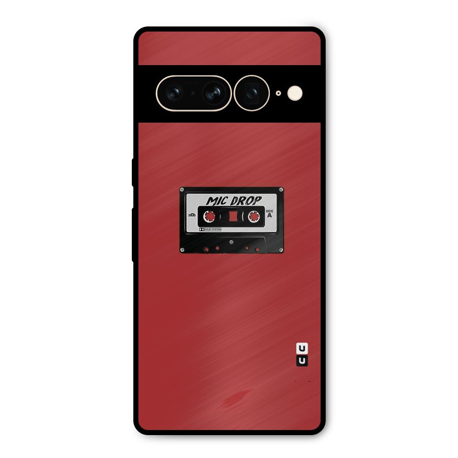 Mic Drop Cassette Minimalistic Metal Back Case for Google Pixel 7 Pro