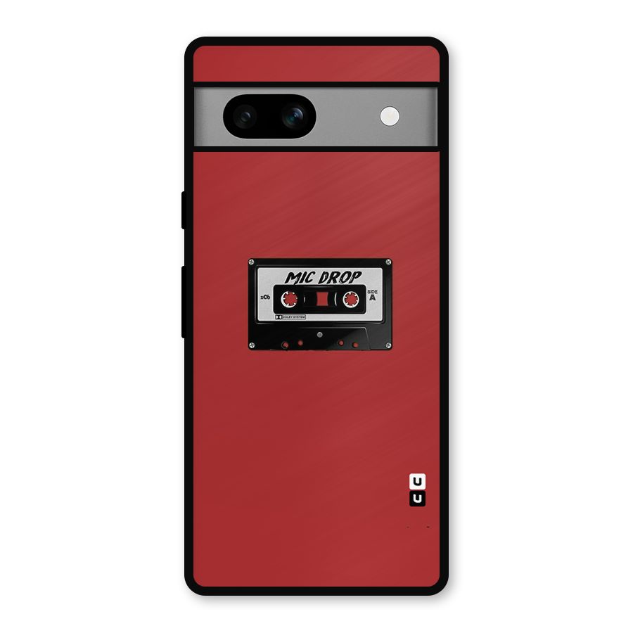 Mic Drop Cassette Minimalistic Metal Back Case for Google Pixel 7a