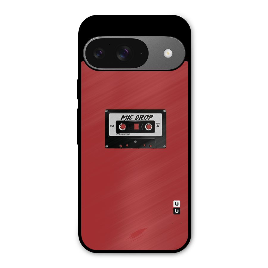 Mic Drop Cassette Minimalistic Metal Back Case for Google Pixel 9