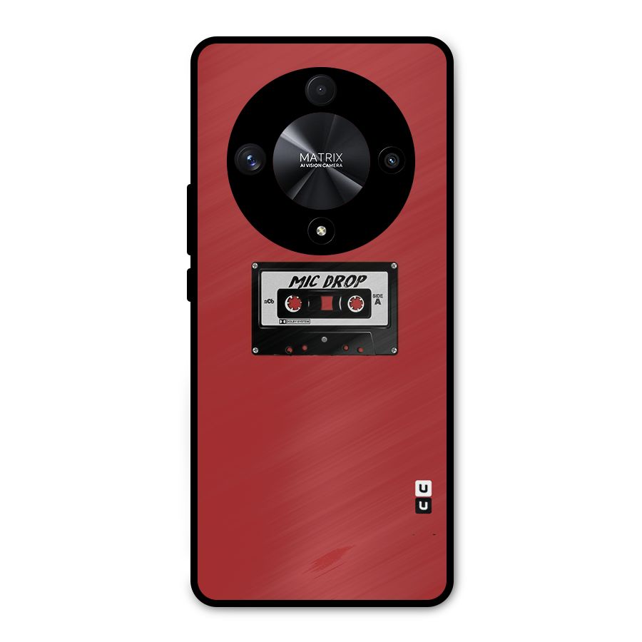 Mic Drop Cassette Minimalistic Metal Back Case for Honor X9b