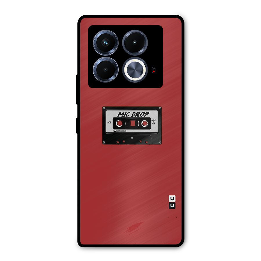 Mic Drop Cassette Minimalistic Metal Back Case for Infinix Note 40 5G