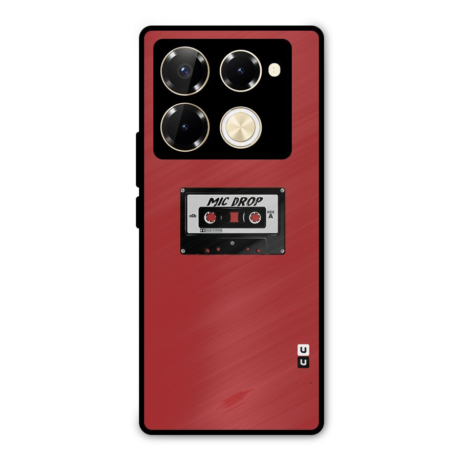 Mic Drop Cassette Minimalistic Metal Back Case for Infinix Note 40 Pro Plus