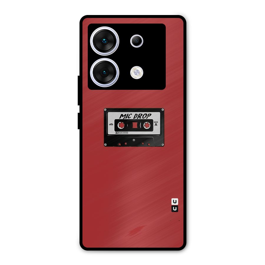 Mic Drop Cassette Minimalistic Metal Back Case for Infinix Zero 30 5G