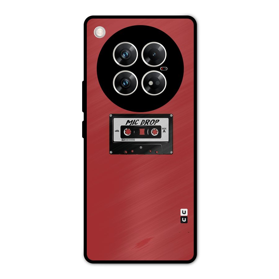 Mic Drop Cassette Minimalistic Metal Back Case for Infinix Zero 40 5G