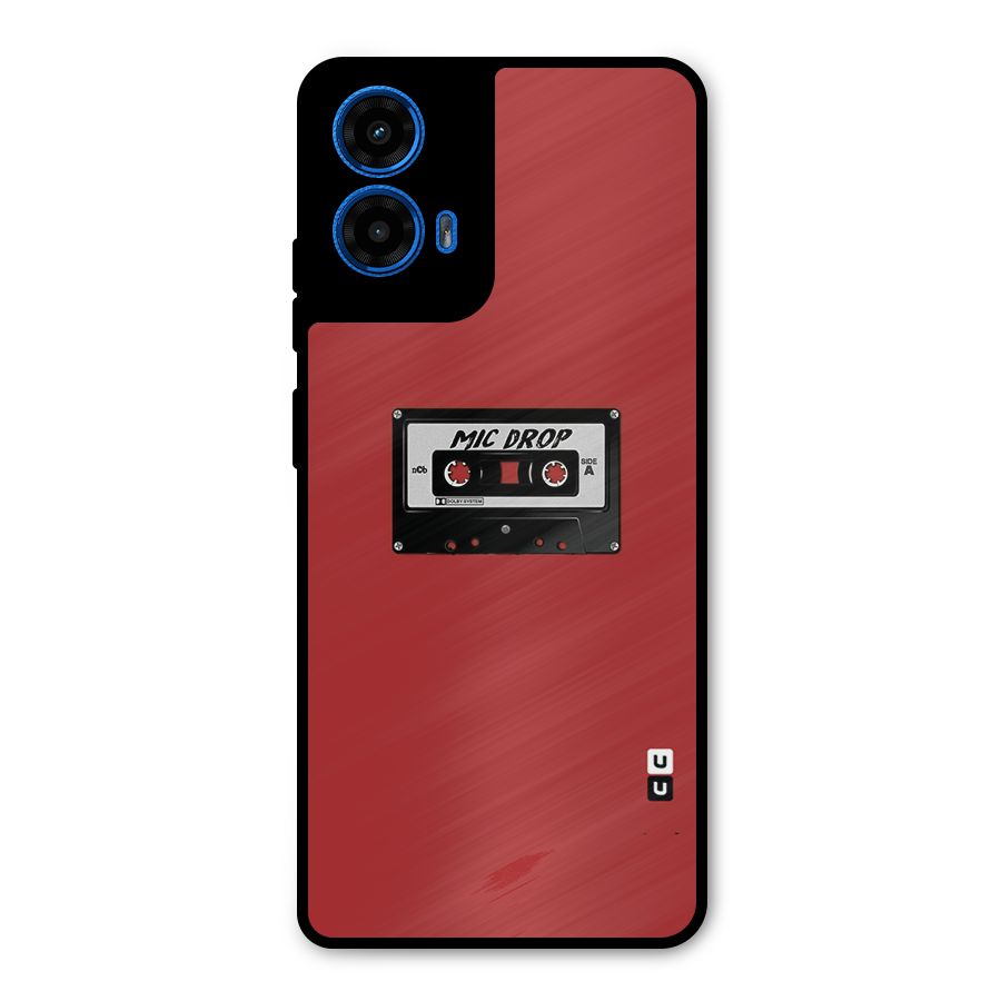 Mic Drop Cassette Minimalistic Metal Back Case for Moto G45