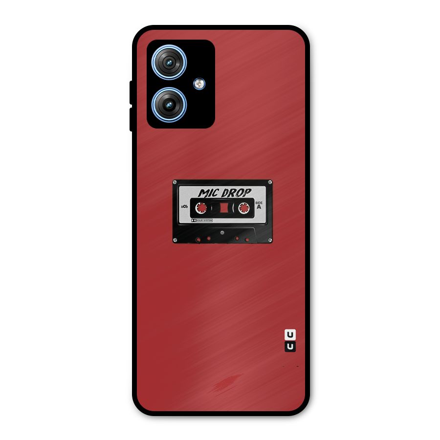 Mic Drop Cassette Minimalistic Metal Back Case for Moto G54